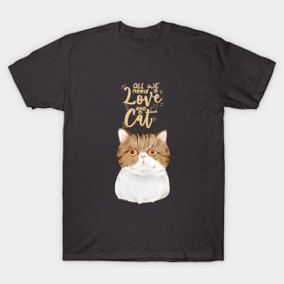 All We Need is Love and a Cat T-Shirt